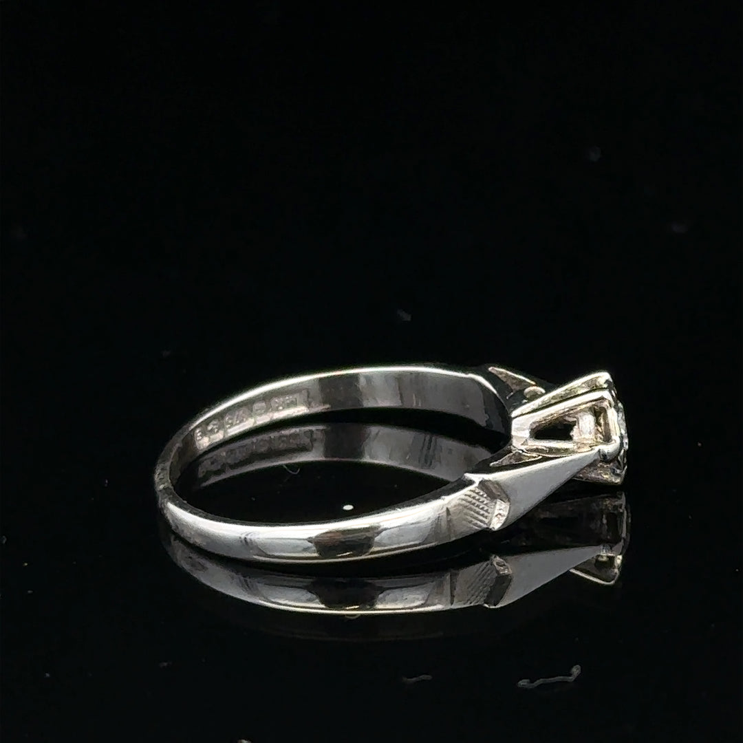 9ct white gold diamond ring with sparkling diamonds, unbranded jewelry piece on a white background
