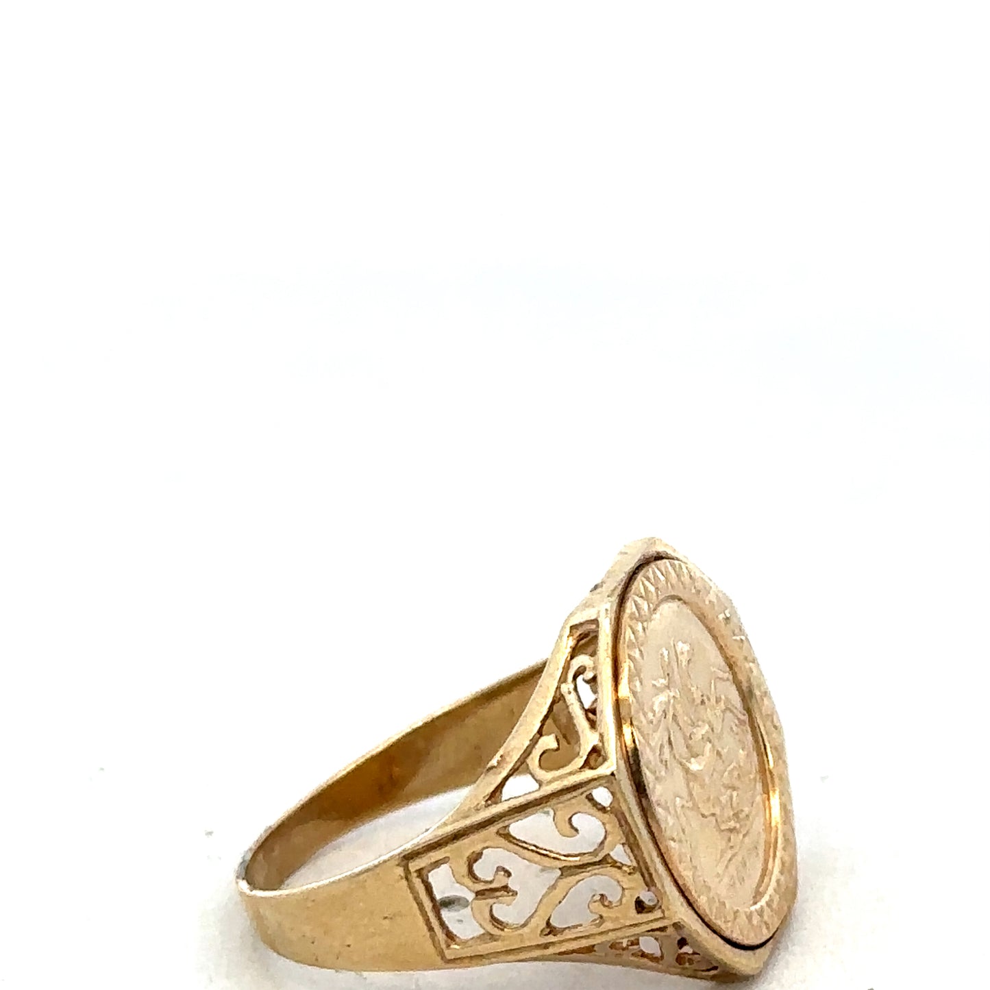 9ct yellow gold ring size J1/2 (sh27525b)