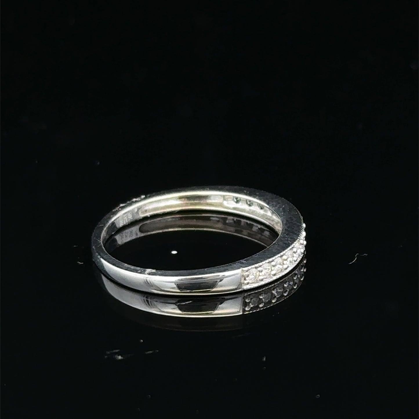 9ct white gold half eternity diamond ring sh27208b