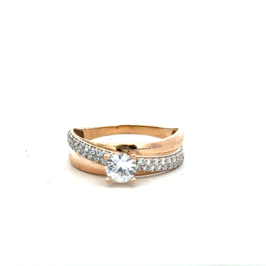 14ct gold ring in size P featuring a smooth, polished band, unbranded jewelry suitable for everyday wear.