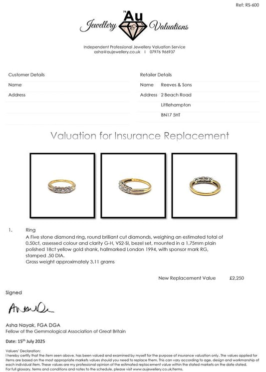 18ct diamond ring showcasing a sparkling diamond set in a sleek band, unbranded jewelry piece.