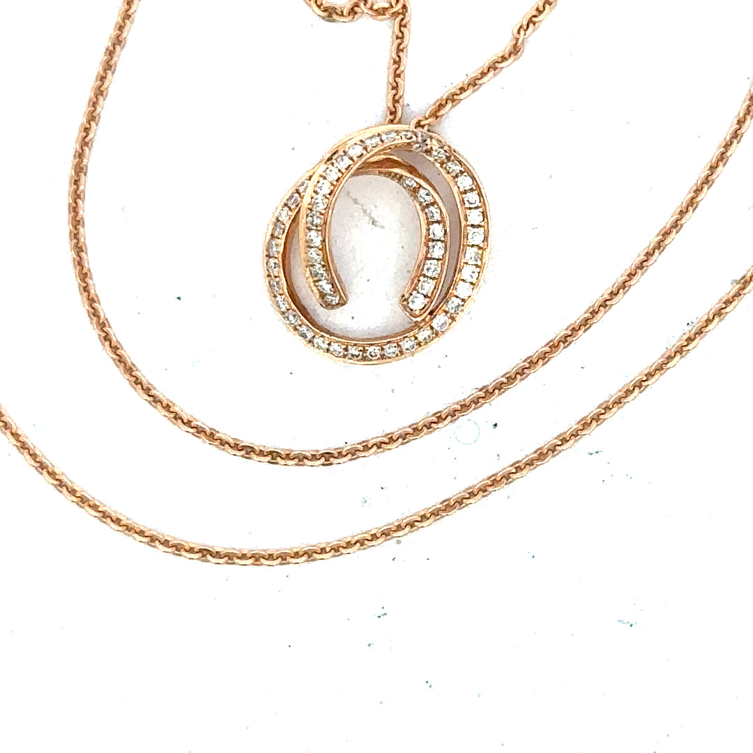 18ct gold chain with diamond pendant, unbranded, featuring a delicate design and sparkling diamond accent.