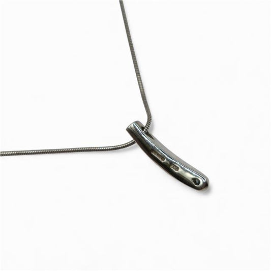 18ct white gold chain with diamond pendant, featuring a delicate design and sparkling diamonds, unbranded jewelry accessory.