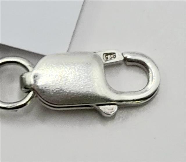 925 silver curb chain, 16-inch length, unbranded jewelry chain, 48g weight, featuring classic curb link design.
