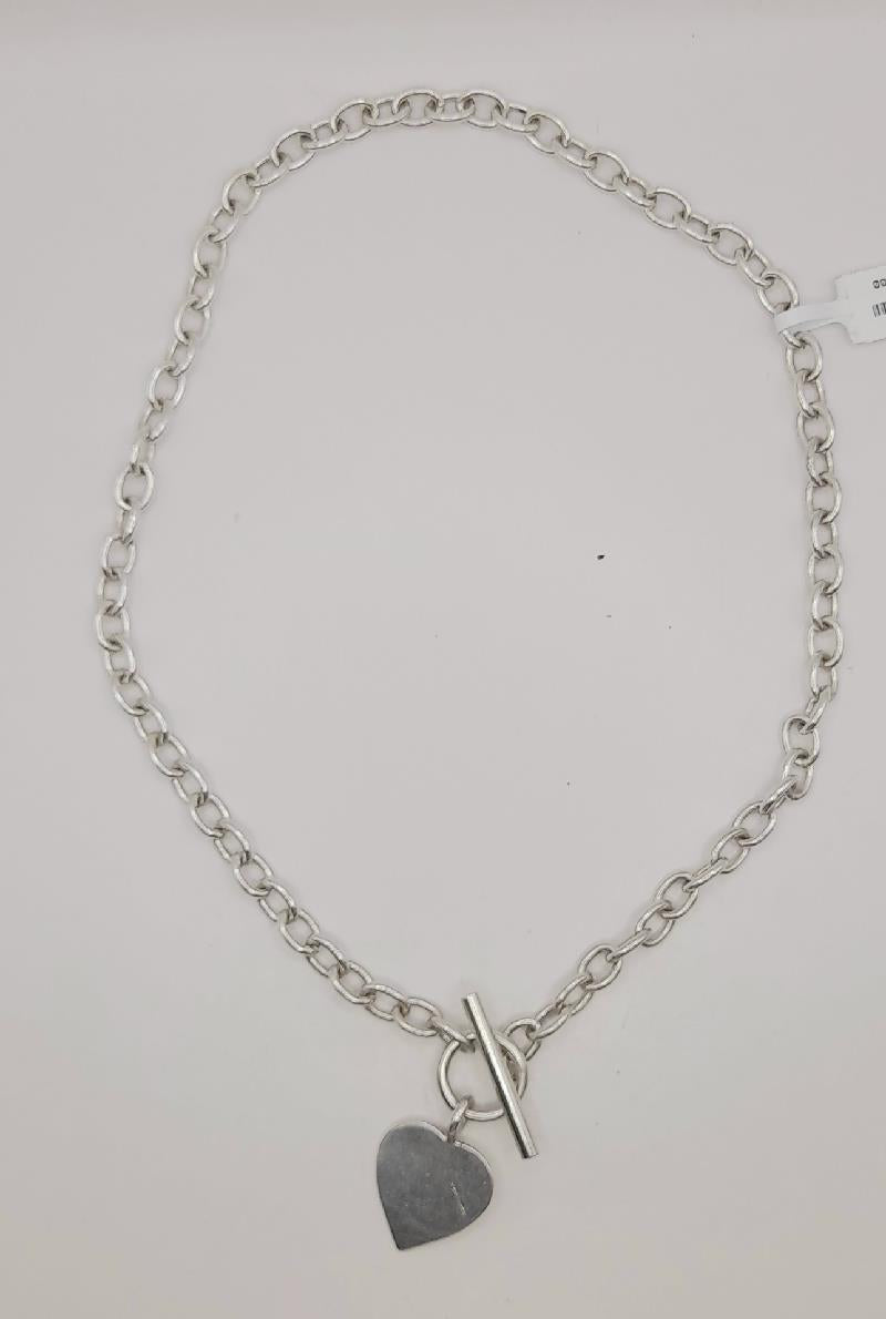 Silver heart chain, 925 sterling silver, lightweight jewelry with a delicate heart design, weighing 29.7 grams.