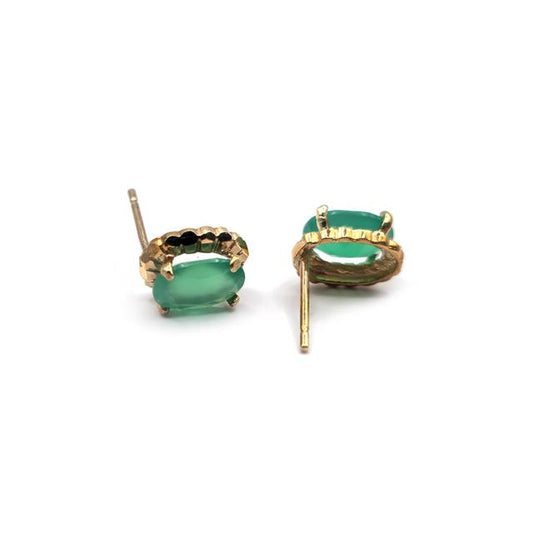 9ct stud earrings in a ring style, unbranded jewelry with a simple, elegant design visible in the image.
