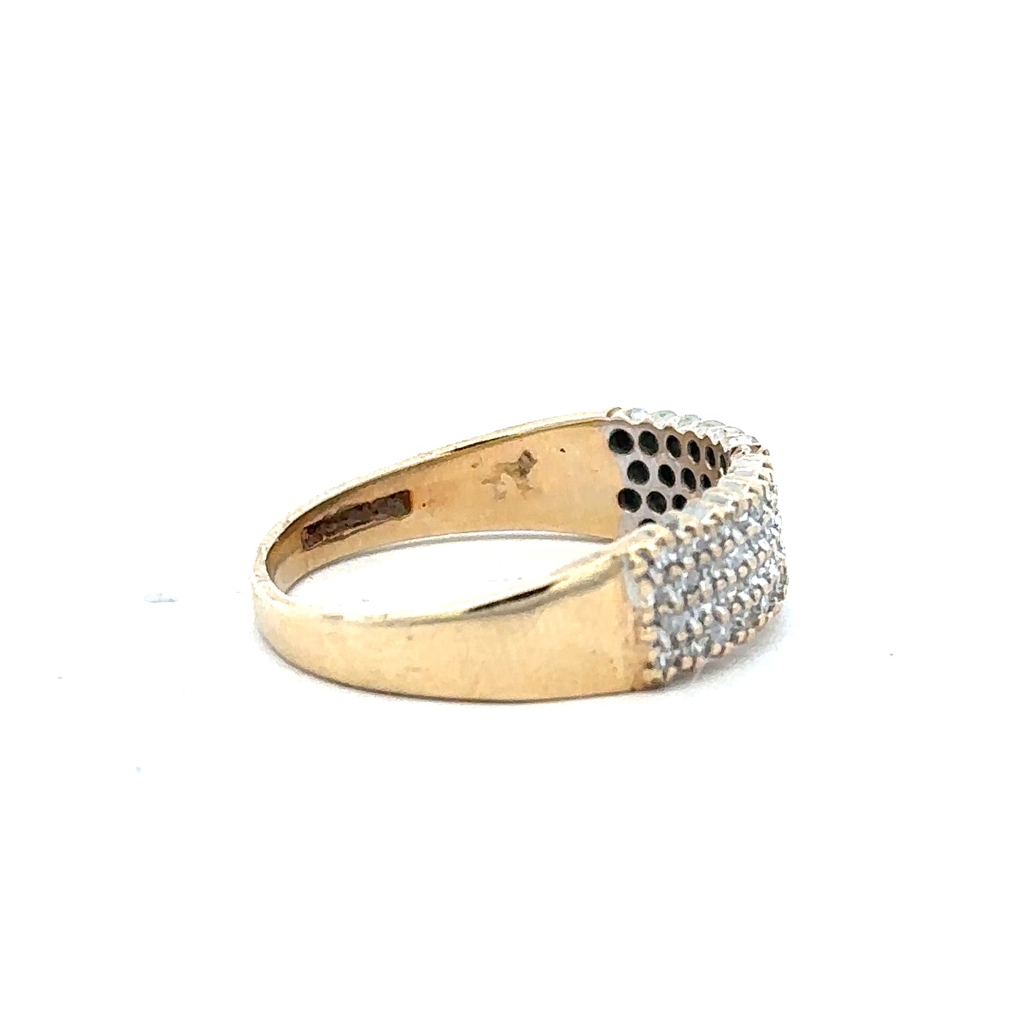 9ct yellow gold diamond ring with 1/3 carat solitaire diamond, size O1/2, featuring a classic design and a polished finish.