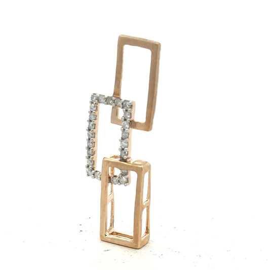 9ct yellow gold diamond pendant, unbranded, showcasing a delicate design with sparkling diamonds, weighing 1.8g.