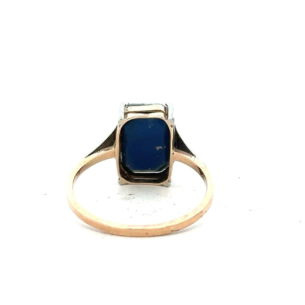 9ct yellow gold ring in size N with a smooth band, unbranded, showcasing a classic and elegant jewelry design.