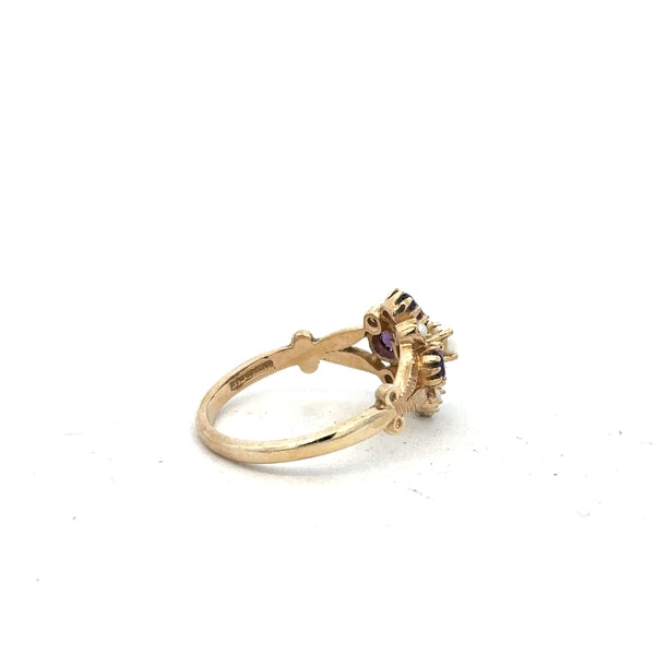 Unbranded 9ct yellow gold ring size N1/2 with a smooth band, displayed on a neutral background.