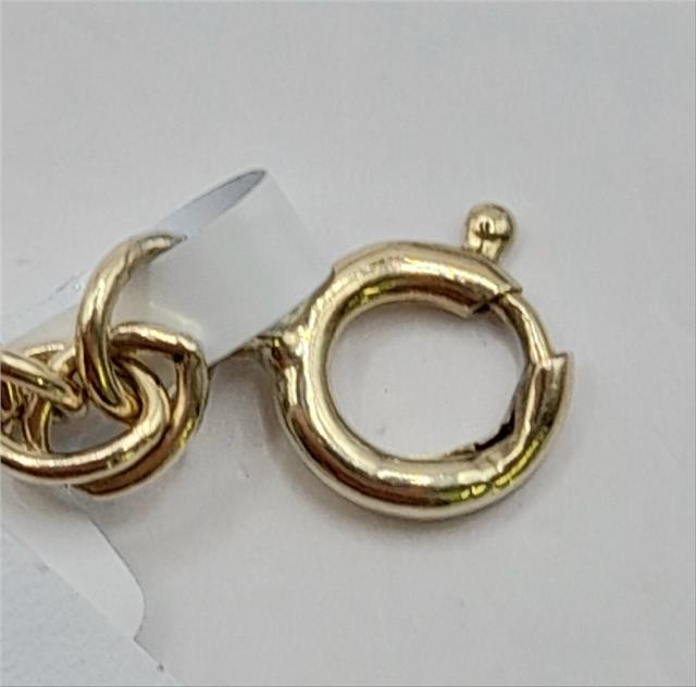 9ct yellow gold rope chain, 16-inch length, 9.4g, unbranded jewelry featuring detailed gold link design.