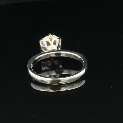 9ct white gold diamond ring, size M, showcasing a sparkling diamond setting, unbranded jewelry with elegant design.