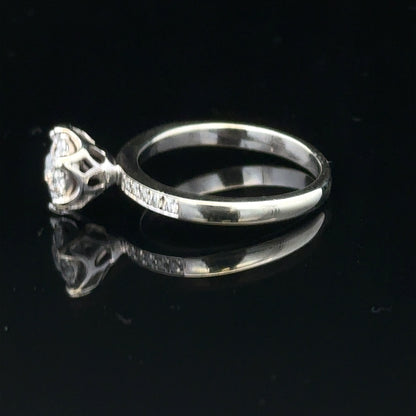 9ct white gold diamond ring, size M, with sparkling diamonds and 3.2g weight, elegant unbranded jewelry piece