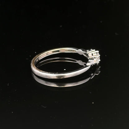 9ct white gold diamond ring with a sparkling diamond set, size Q1/2, unbranded, showcasing the elegant design.