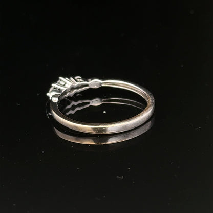 9ct white gold diamond ring in size Q1/2 with sparkling diamonds, unbranded jewelry piece.