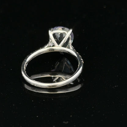 18ct white gold diamond ring in size L1/2 with sparkling diamonds and a sleek band design.
