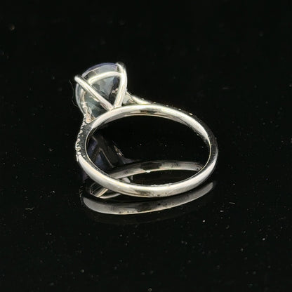 18ct white gold diamond ring in size L1/2 featuring a sparkling diamond setting on a sleek band.