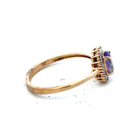 9ct yellow gold diamond ring size T with sparkling diamonds, unbranded jewelry piece showcasing elegant craftsmanship.