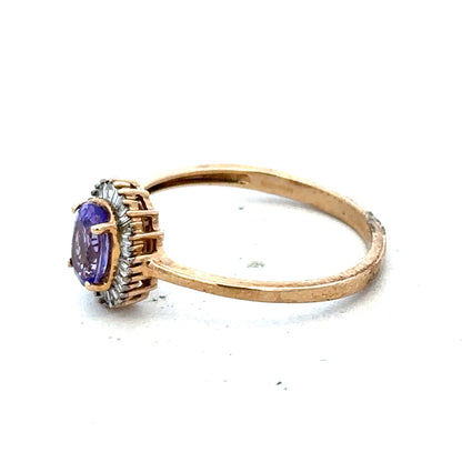 9ct yellow gold diamond ring in size T with sparkling diamonds, elegant jewelry piece with a classic design.