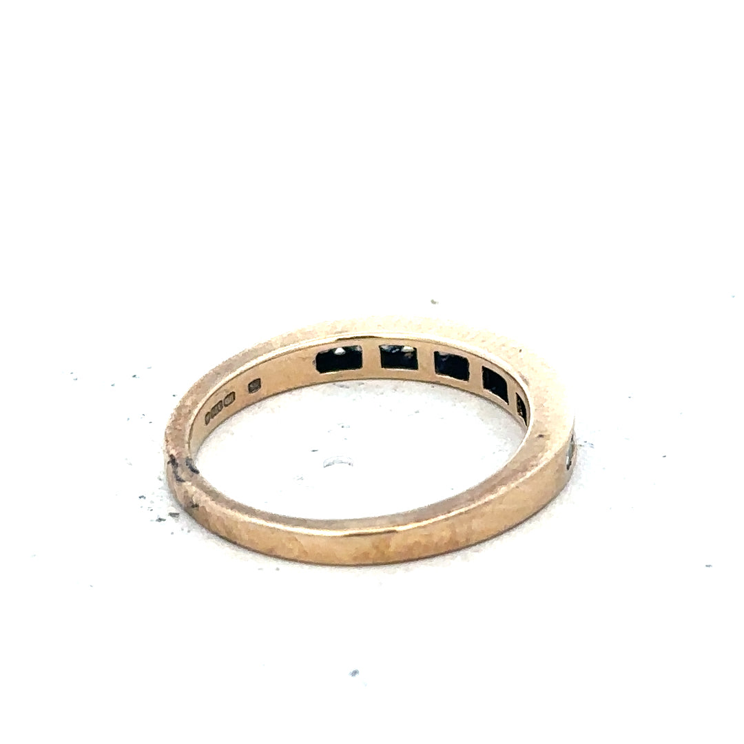 9ct yellow gold diamond ring with 1/4 carat total weight, size J1/2, featuring a sparkling diamond setting.