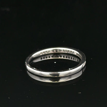 18ct white gold diamond ring in size Q1/2, featuring sparkling diamonds and a sleek band design.