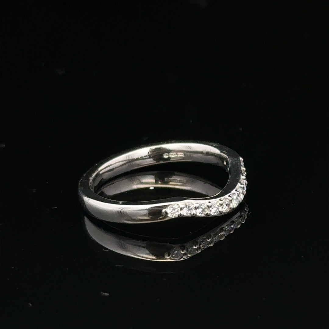 Platinum diamond wishbone ring  sh24872l