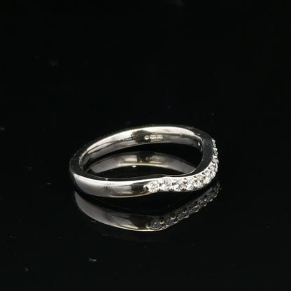 Platinum diamond wishbone ring  sh24872l