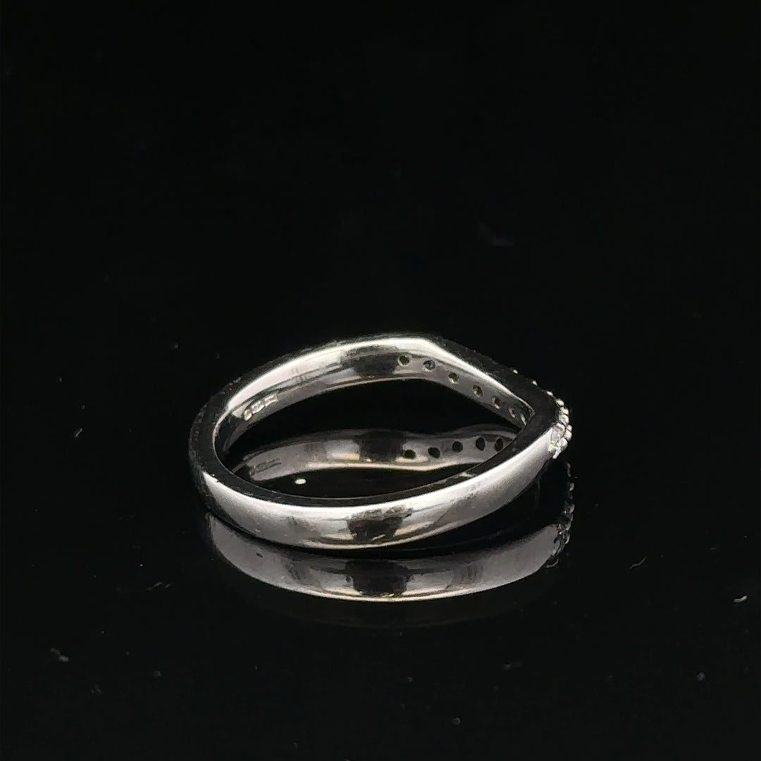Platinum diamond wishbone ring  sh24872l