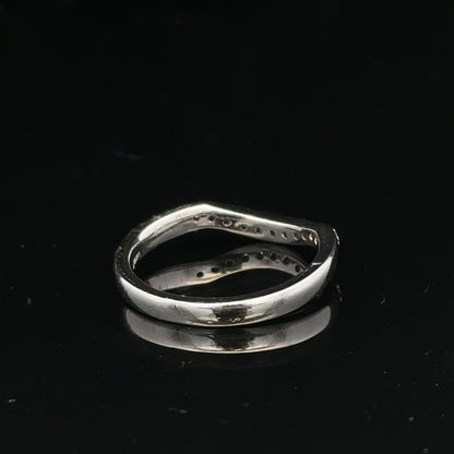 Platinum diamond wishbone ring  sh24872l