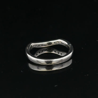 Platinum diamond wishbone ring  sh24872l