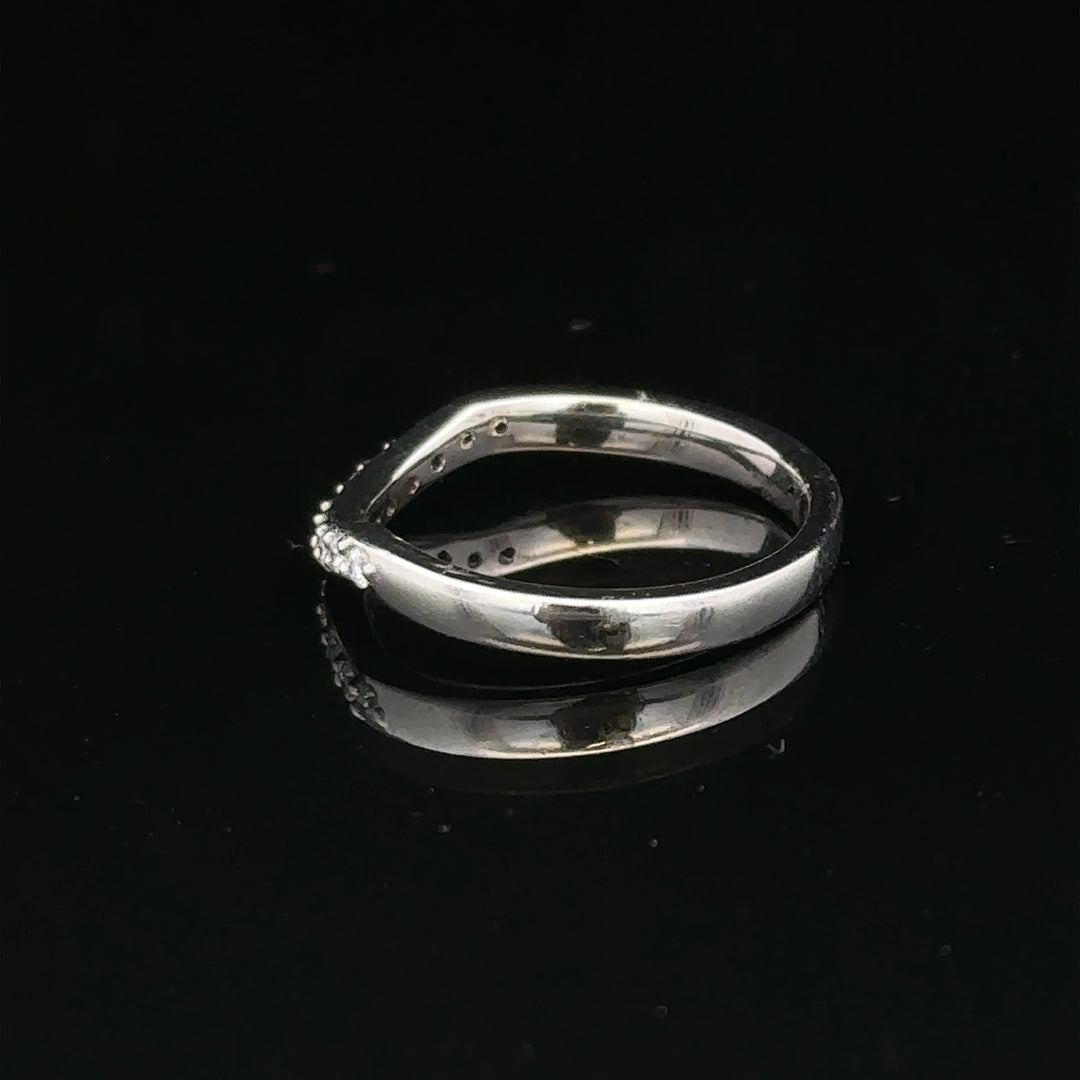 Platinum diamond wishbone ring  sh24872l