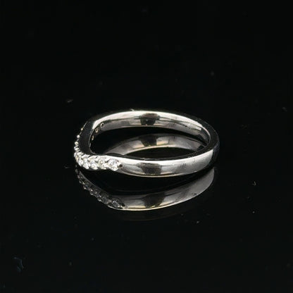 Platinum diamond wishbone ring  sh24872l