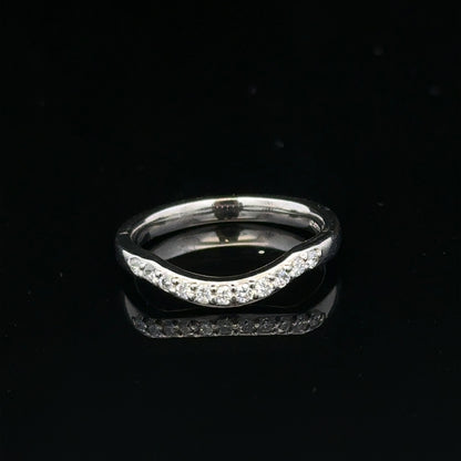 Platinum diamond wishbone ring  sh24872l