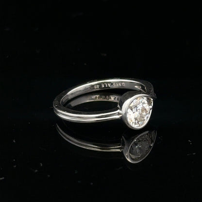 14ct white gold lab-grown diamond ring in size I, featuring a sparkling center stone and elegant band design.