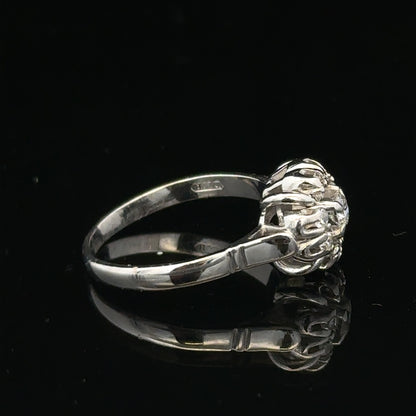 9ct white gold cluster diamond ring sh26395b
