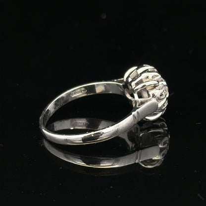 9ct white gold cluster diamond ring sh26395b