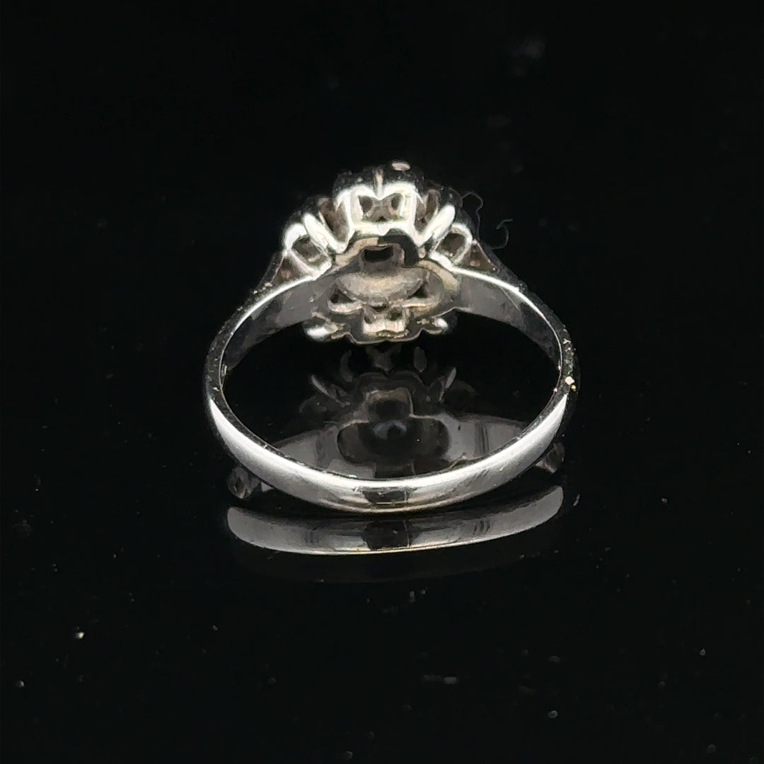 9ct white gold cluster diamond ring sh26395b