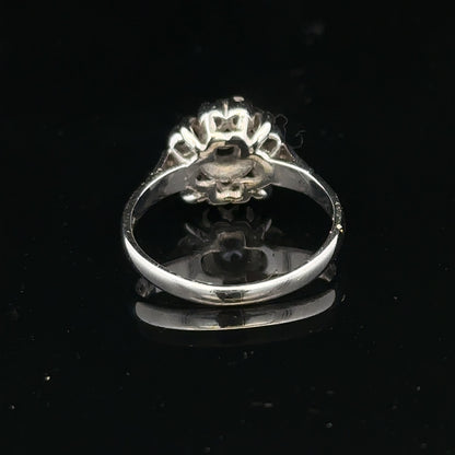 9ct white gold cluster diamond ring sh26395b