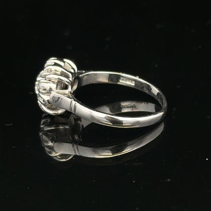9ct white gold cluster diamond ring sh26395b