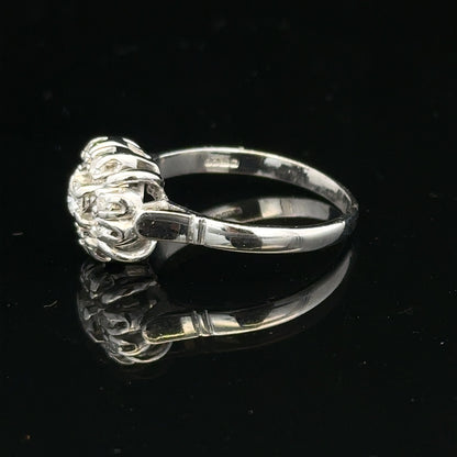 9ct white gold cluster diamond ring sh26395b