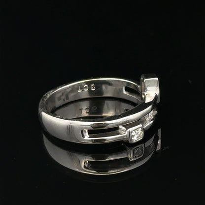 9ct white gold diamond ring in size N with sparkling diamonds, showcasing elegant craftsmanship and classic design.