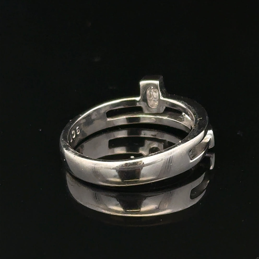 9ct white gold diamond ring in size N with sparkling diamonds, showcasing elegant jewelry design