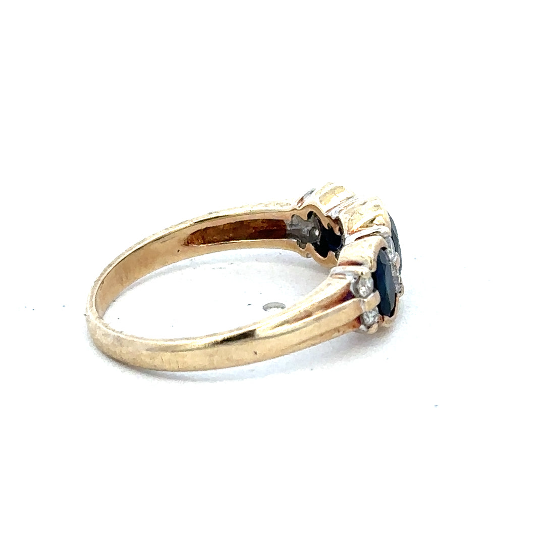 9ct yellow gold diamond ring in size L1/2 with a sparkling diamond, crafted by Reeves and Sons.