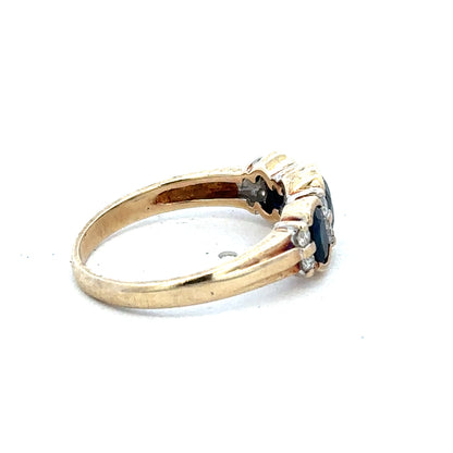 9ct yellow gold diamond ring in size L1/2 with a sparkling diamond, crafted by Reeves and Sons.