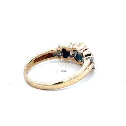 9ct yellow gold diamond ring in size L1/2 with a sparkling diamond, crafted by Reeves and Sons.