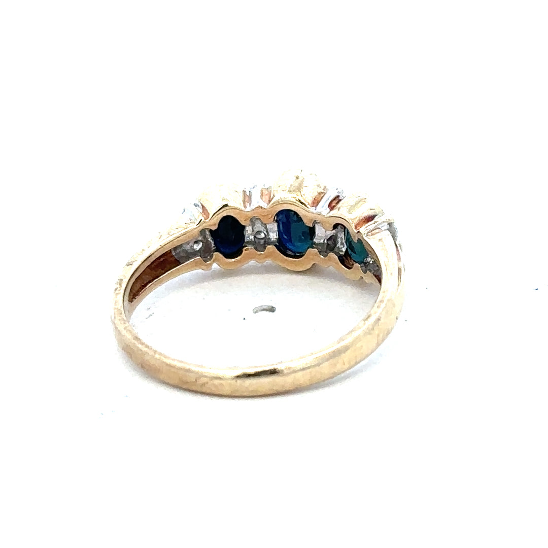 9ct yellow gold diamond ring in size L1/2 from Reeves and Sons, featuring a sparkling diamond setting.