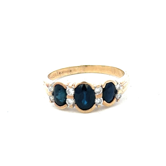 9ct yellow gold diamond ring in size L1/2 by Reeves and Sons, featuring a sparkling diamond setting on a polished gold band