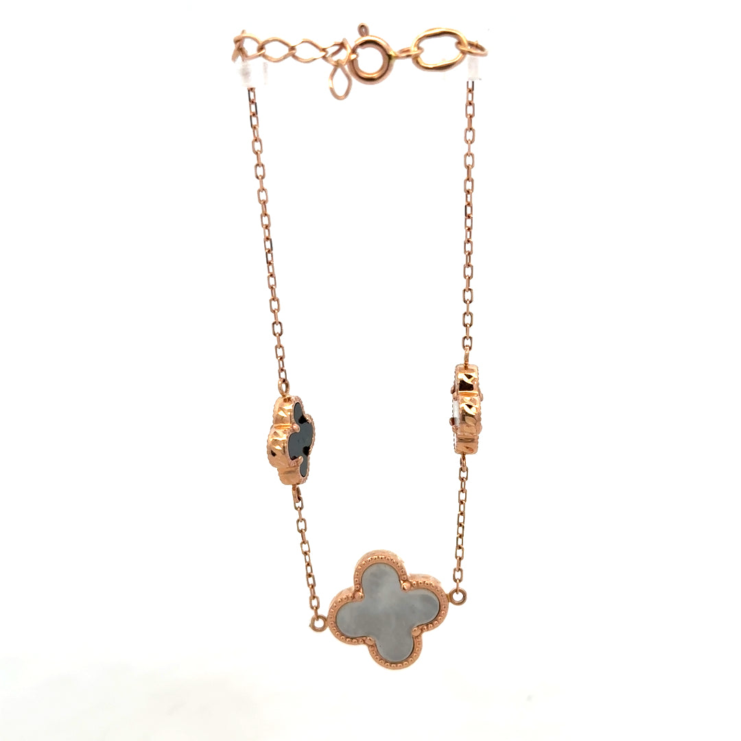 14ct gold bracelet weighing 3.4g from Reeves and Sons, featuring a sleek, polished design and intricate link details.