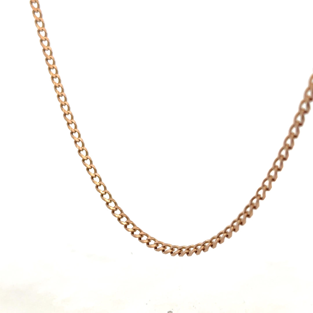9ct yellow gold chain weighing 15.8g with Reeves and Sons branding, shown on a plain background.