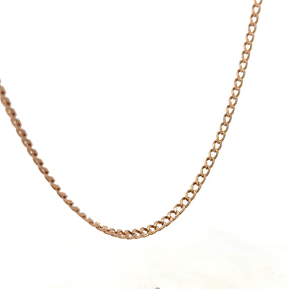 9ct yellow gold chain weighing 15.8g, featuring a classic link design from Reeves and Sons.